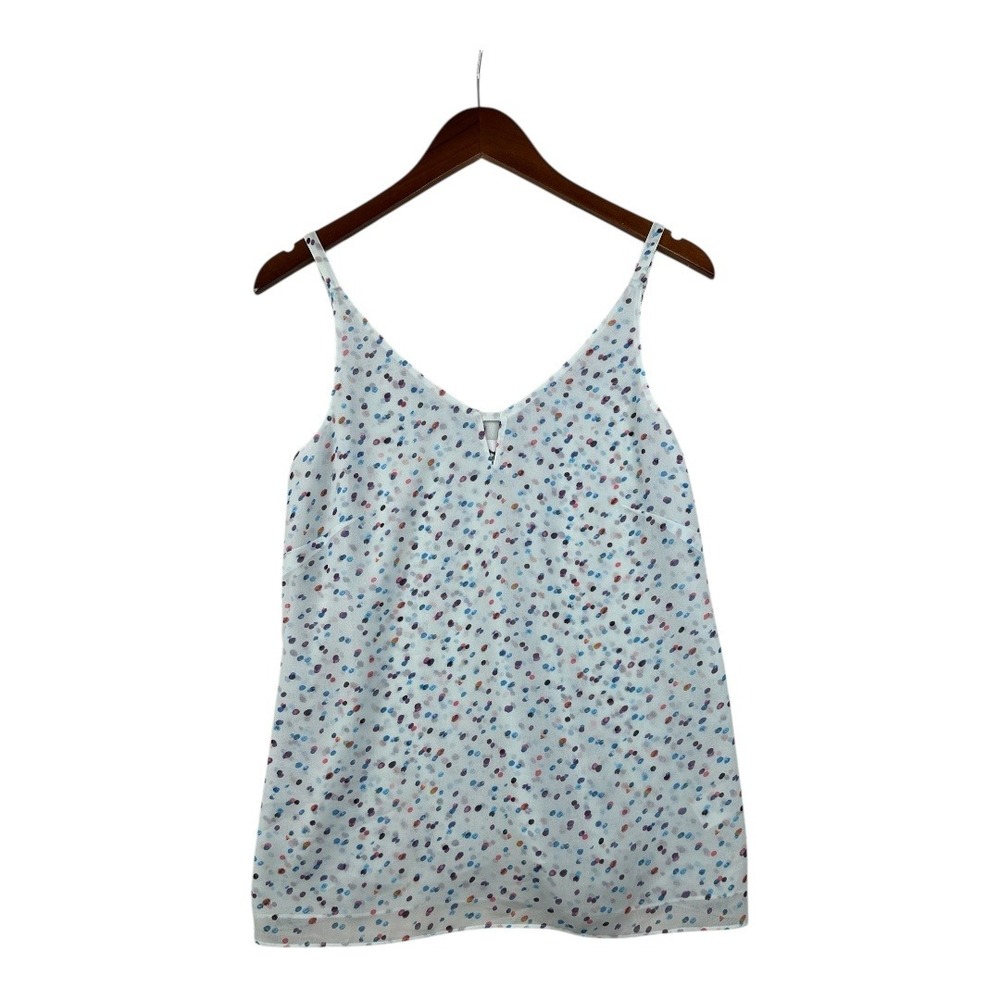 Cabi Confetti Print Tank Cami size XS Light Blue